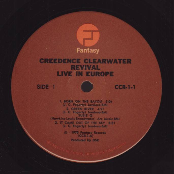 Creedence Clearwater Revival Live In Europe [lp label a usa]
